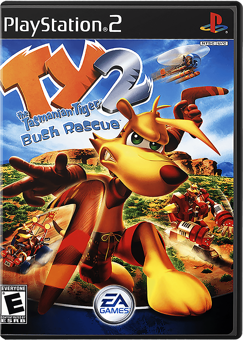 Ty the Tasmanian Tiger 2 Bush Rescue box art for Playstation 2